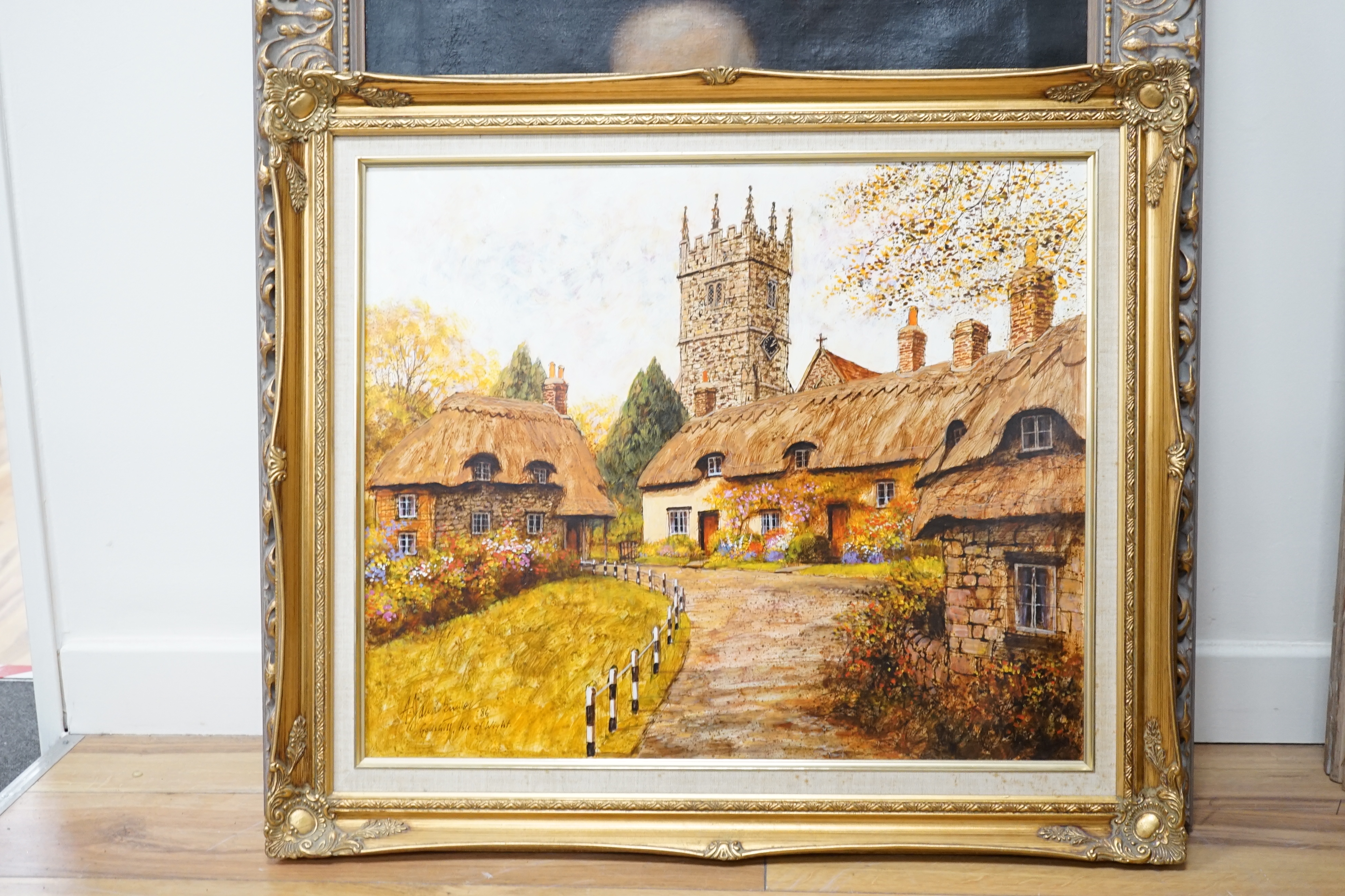 Alex Jawdokimov (b. 1937) oil on canvas, 'Godshill, Isle of Wight', signed and dated '86, 49 x 60cm. Condition - good